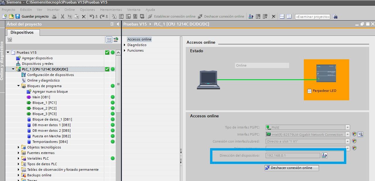 No establece conexión TIA Portal con el PLC