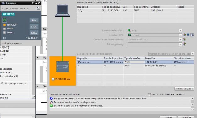 Forzar variable en SCL durante la simulación TIA Portal