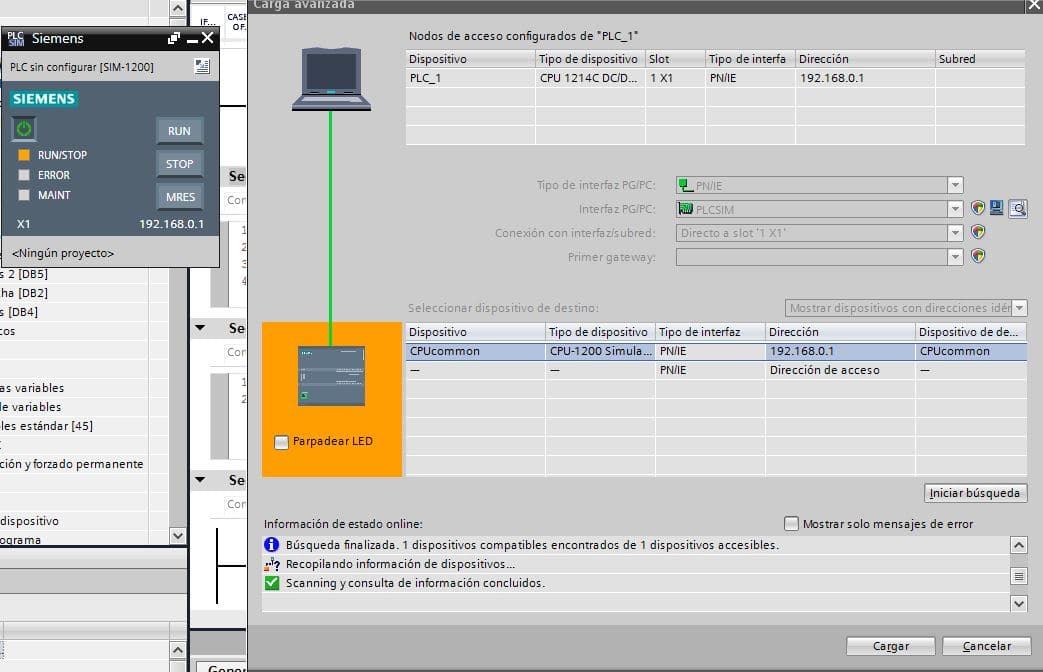 Búsqueda finalizada para simulación de la CPU.