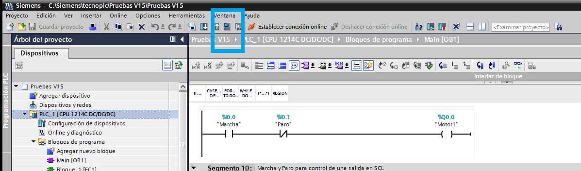 Seleccionar Runtime en TIA Portal.