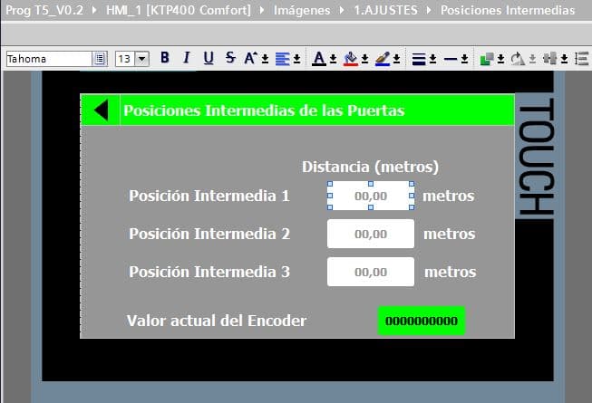 Posiciones intermedias de las puertas configurable.