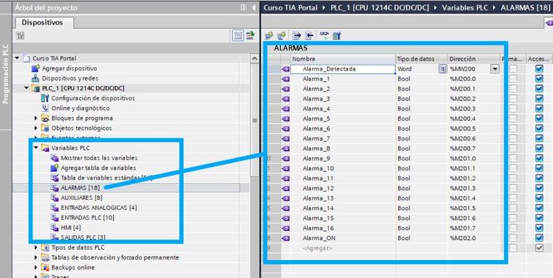 Clasificar los elementos del proceso en diferentes tablas de variables para mejor diagnóstico