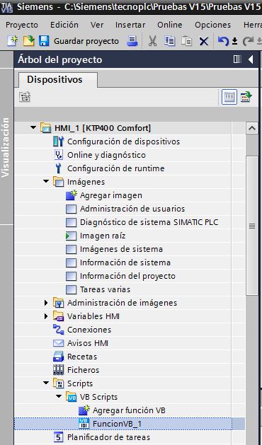 Dónde se encuentran los scripts en TIA Portal.