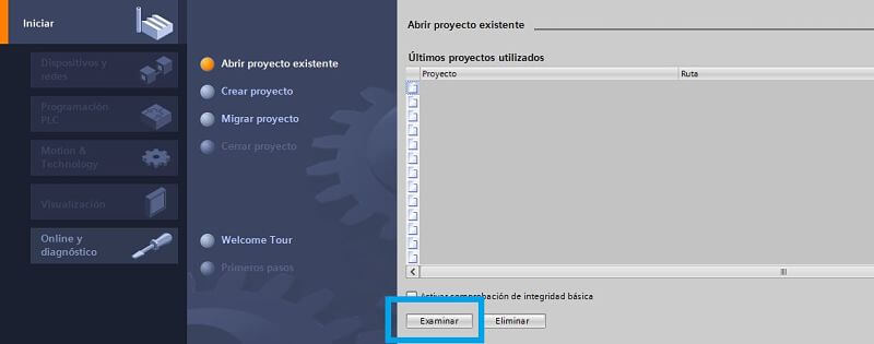 Abrir V14 y examinar para convertir TIA Portal V13 a V14