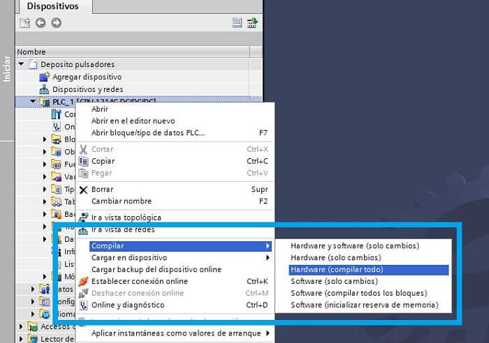 Compilar todo el Hardware TIA Portal V13