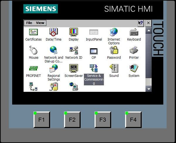 Icono Service and Comissioning para el Backup programa HMI