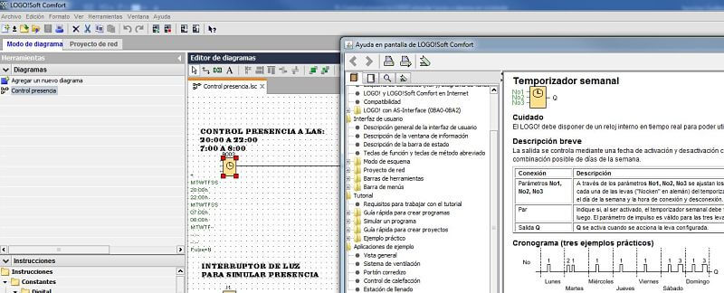 Interruptor horario para control presencia LOGO 8