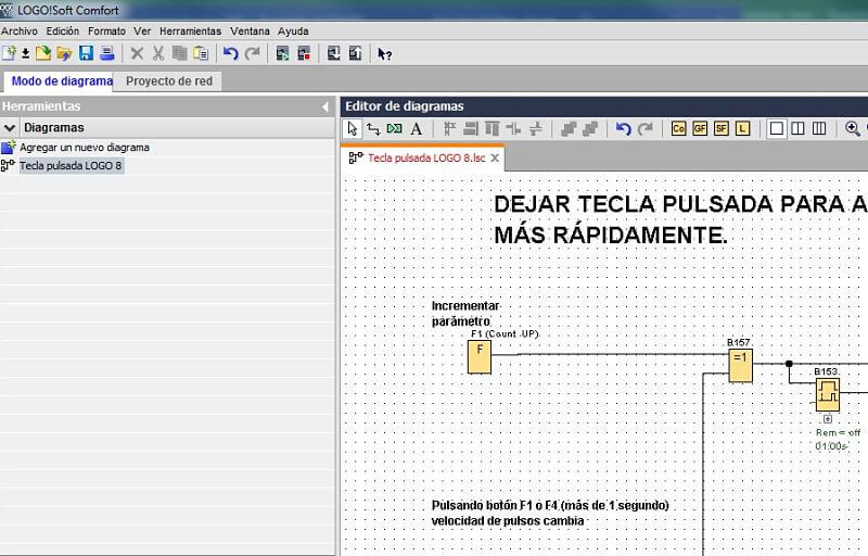 Pulsar la tecla 1 para aumentar el contador lento o rápido