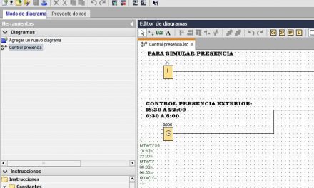 Control presencia LOGO simular luces y alarma en vivienda