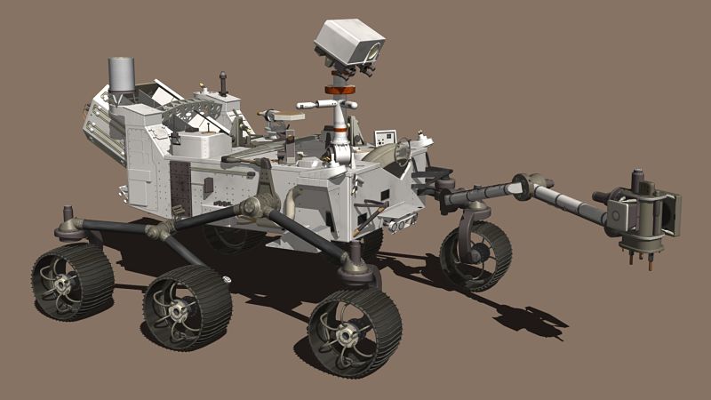 Rover Perseverance de la NASA con los brazos robóticos para coger muestras