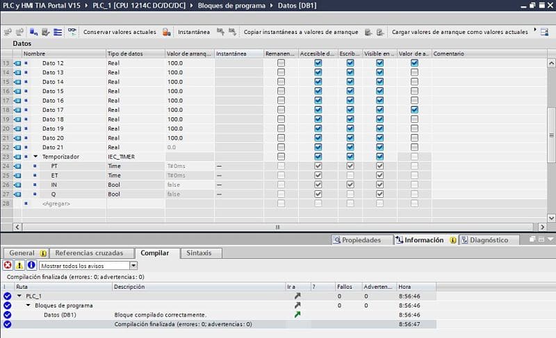 Compilar TIA Portal solo el bloque DB donde están los cambios