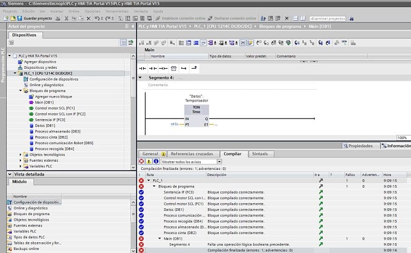 Compilar TIA Portal todo el proyecto de forma general