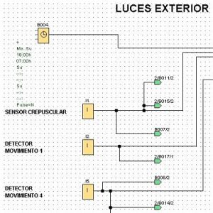 Condiciones con el sensor crepuscular para la iluminación exterior