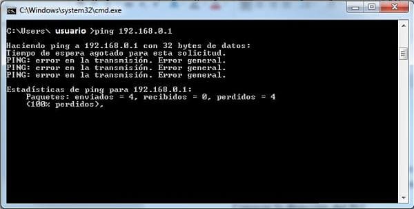 Error al hacer PING a PLC por no estar el PC en el mismo rango