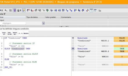 SCL TIA Portal IF funcionamiento y cómo utilizarlo con ELSE