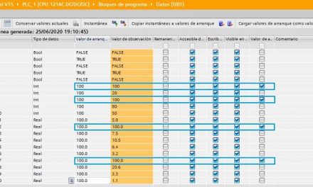 Transferir DB a PLC TIA Portal solo los datos seleccionados