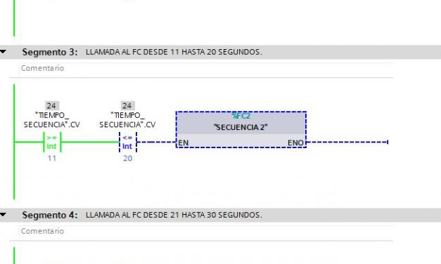 TIA Portal secuencia lectura de datos en un FC por tiempo