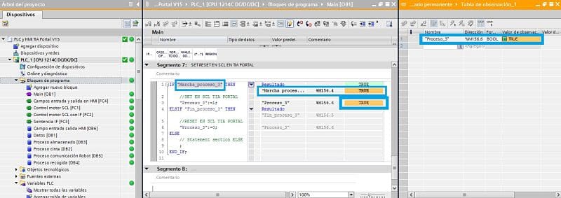 Activamos la marca para hacer el SET a la variable en SCL