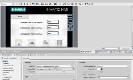 Campo entrada salida TIA Portal en HMI configuración y uso