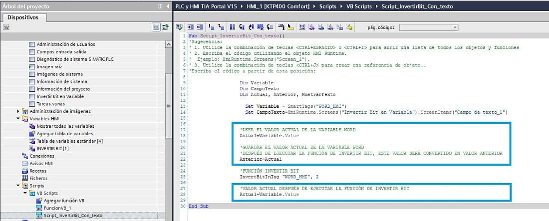 Guardar valores actual y anterior para script invertir bit TIA Portal