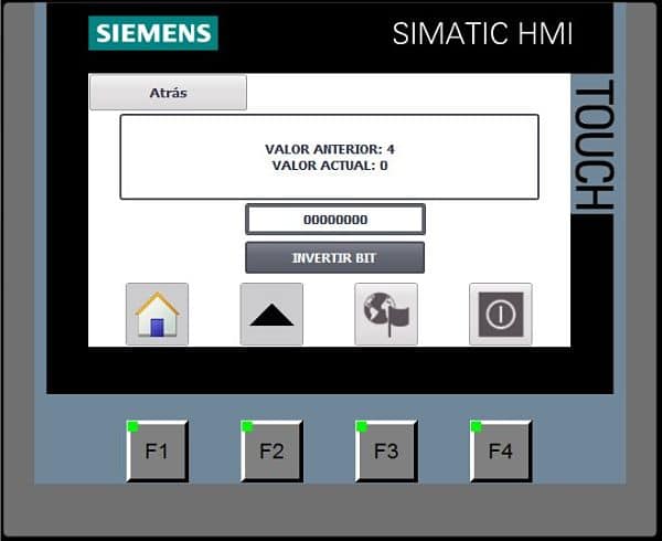 Script Invertir bit TIA Portal y mostrar texto y nuevo valor