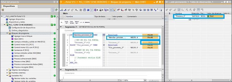 Si desactivas la condición del IF la variable sigue activada porque se ha hecho SET en SCL