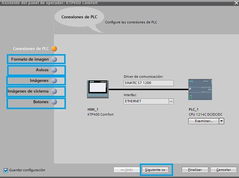 Configuraciones varias para crear el proyecto HMI en TIA Portal