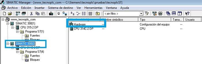 Acceder al Hardware del proyecto en Step7 para ver el Interface