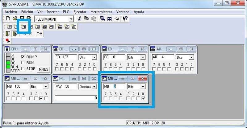 Añadir nuevo bloque de variables en el simulador