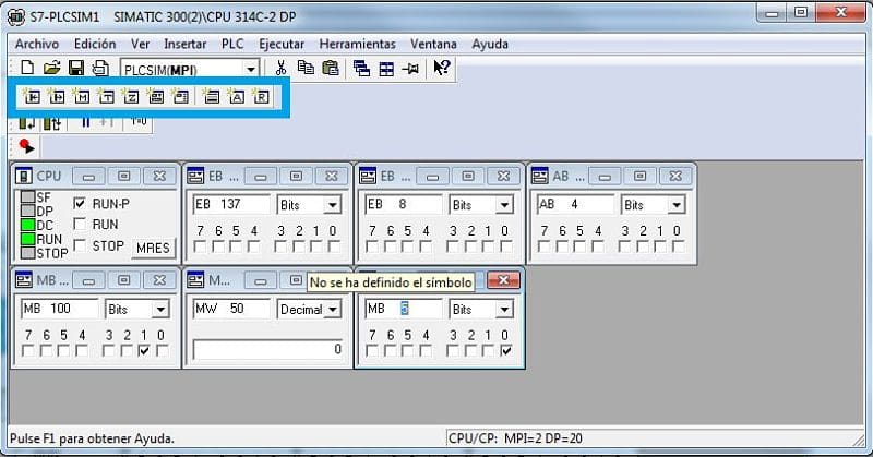 PLCSIM Step7 funcionamiento, errores y transferir bloques