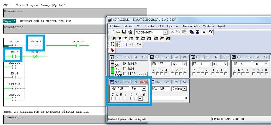 Cambiar valor a las variables que queremos simular en Step7