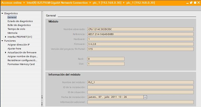 Firmware TIA Portal qué versión tiene tu CPU y tu proyecto