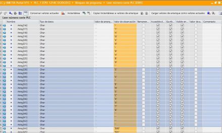 Número serie PLC TIA Portal cómo leerlo del PLC conectado