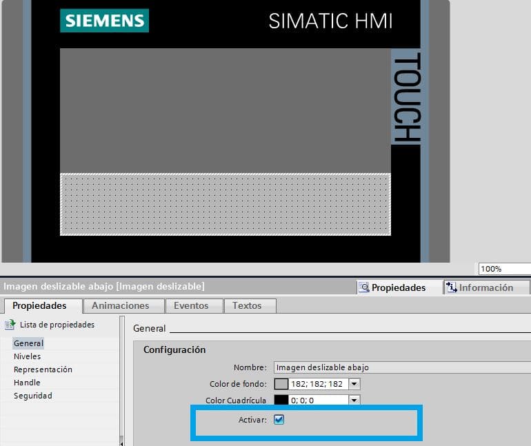 Seleccionar la opción de Activar en las propiedades de la imagen que necesitamos.