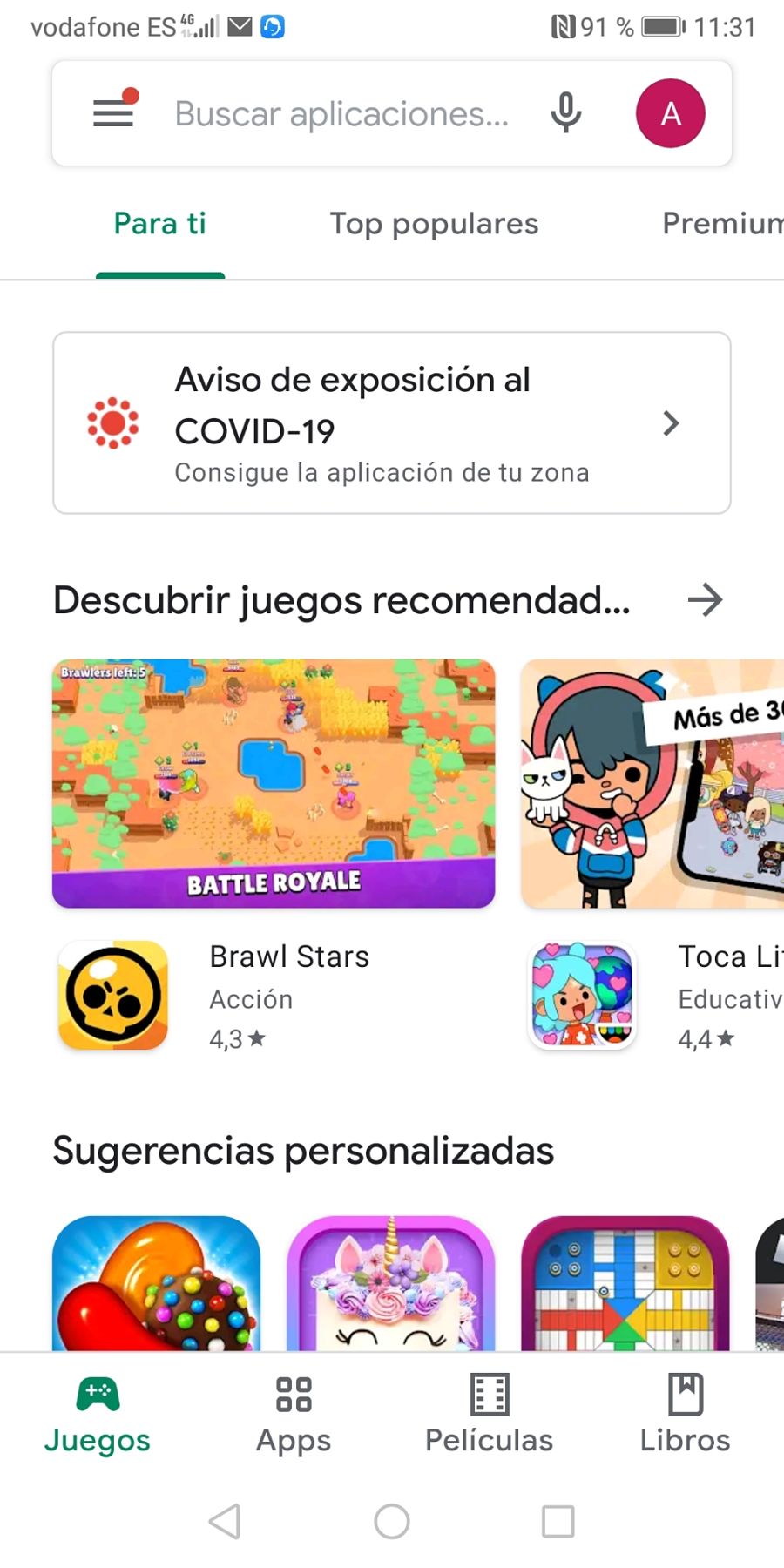 Acceder a la Play Store para buscar una App de acceso remoto