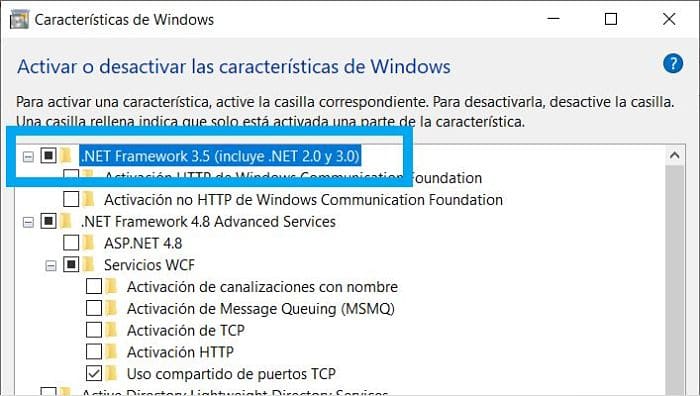 Instalar .NET Framework para una correcta instalación de TIA Portal