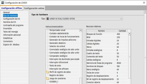 Hardware utilizado para el LOGO Siemens y controlar las electroválvulas.