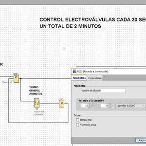 Utilización de un temporizador para las electroválvulas en LOGO Soft Siemens