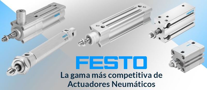 Actuadores neumáticos que se pueden controlar con un PLC