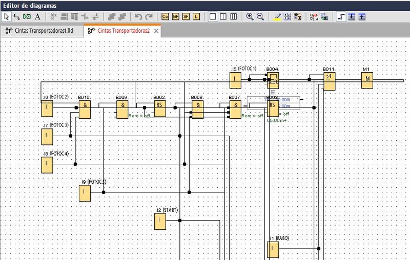 Ejemplo de programación PLC por bloques