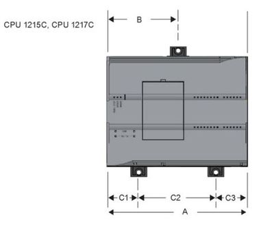 Medidas de CPU 1215 y CPU 1217 Siemens