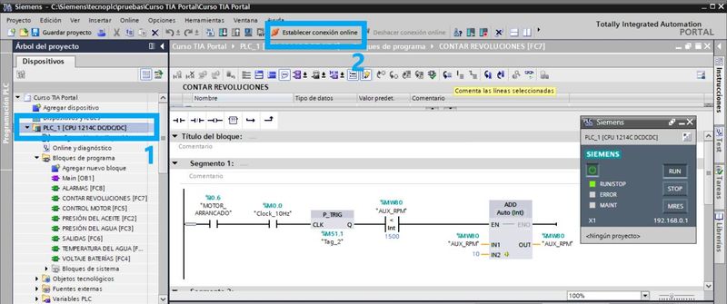 Pasos para establecer conexión entre TIA Portal y el PLCSIM