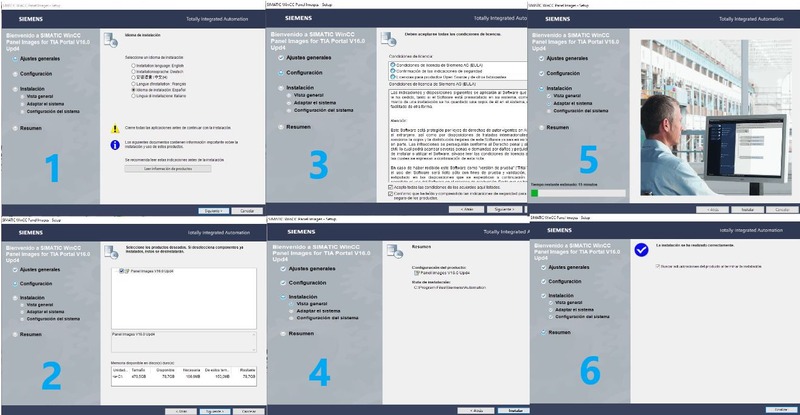 Proceso de instalación del Update necesario para corregir problema con imágenes al instalar TIA Portal V16