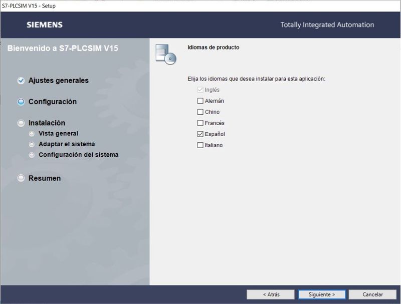 Seleccionar el idioma de la interfaz para los Menús en PLCSIM V16 o cualquier versión