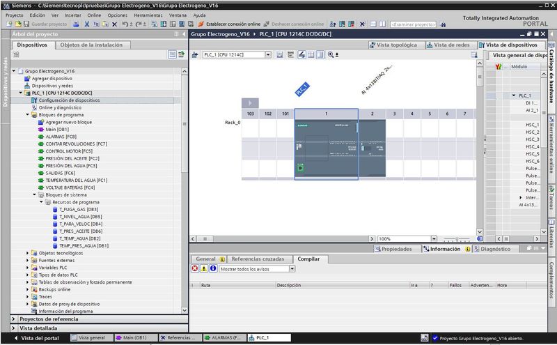 Ver la configuración de dispositivos en el área de trabajo