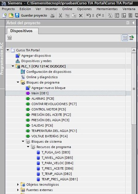 Diferentes bloques de programa para organizar todo el proyecto