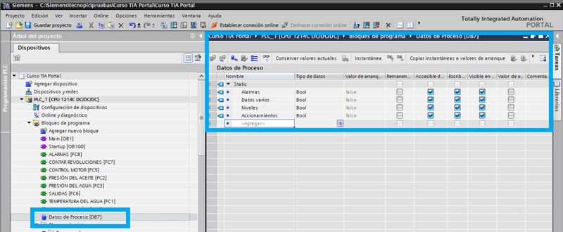 Utilización de un DB global en el proyecto de programación