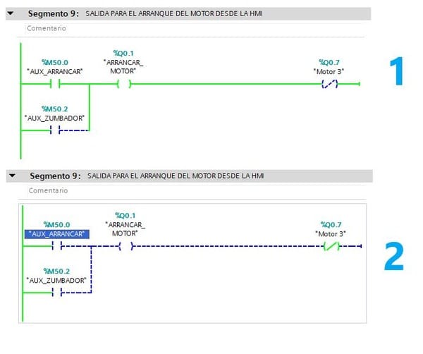 Bobinas en programación de PLC TIA Portal cómo se utilizan