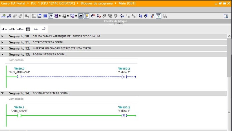 Bobina RESET en TIA Portal para desactivar variables