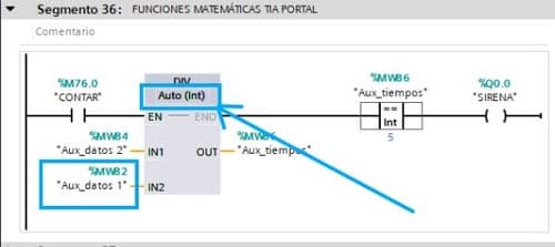 Automáticamente se selecciona el tipo de dato de la función Dividir